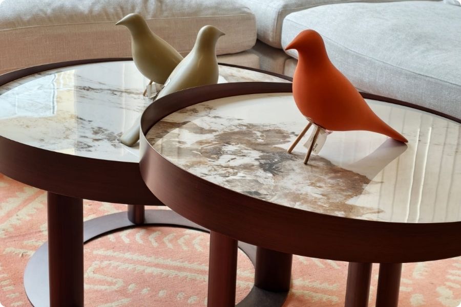 mesas bajas para salón con decoración